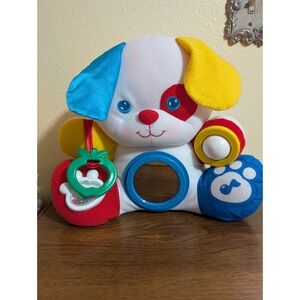 VTG Fisher-Price Discovery Puppy white Primary Colors 1992 Ball Rattle Mirror